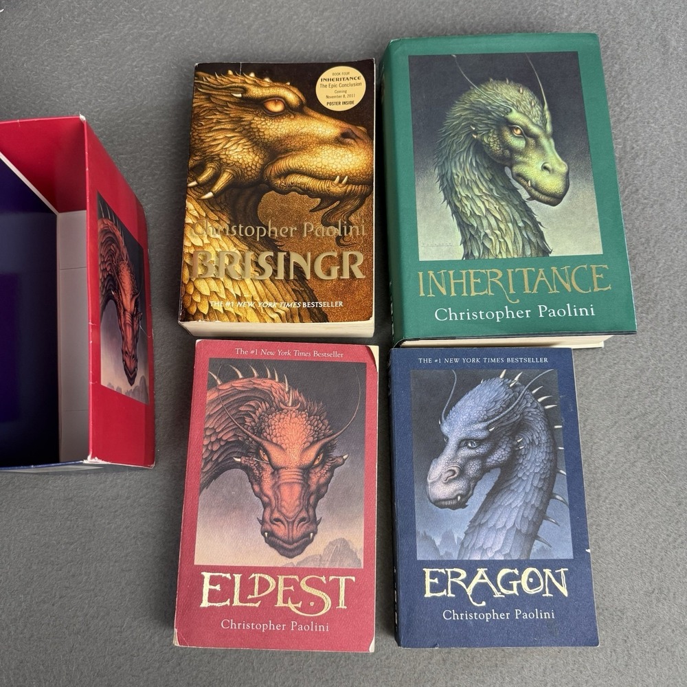 Inheritance Cycle complete set‎ 1-4: Eragon Eldest Brisingr PB + 1 HC Paolini